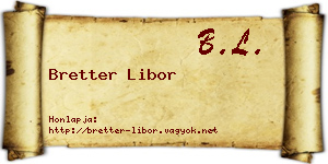 Bretter Libor névjegykártya
